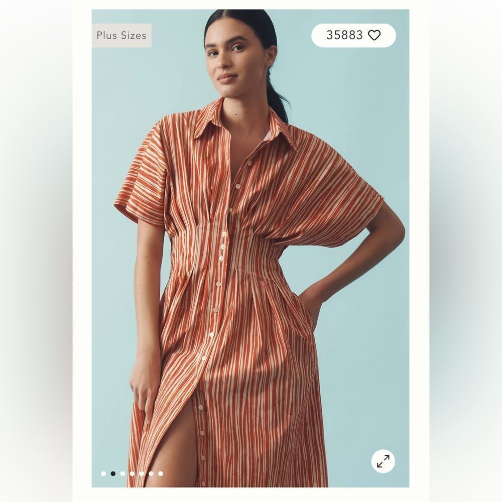 Anthropologie The Tobie Shirt Dress by Exquise
